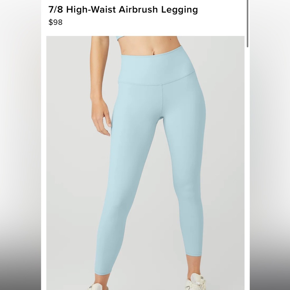 Alo baby blue airbrush leggings